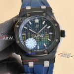 ZF Audemars Piguet Royal Oak Offshore Music Edition All Black Ceramic Case Blue Strap Replica Watch 